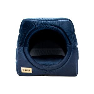 Cama Iglu e Toca Para Cachorro Luppet Marinho Super Luxo