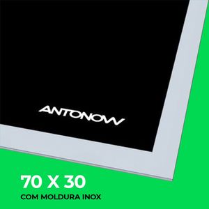 Chapa Vitrocerâmica 70 x 30 cm / Moldura Inox