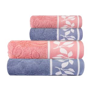 Jogo de Toalhas de Banho 4 Peças Maya Corttex 450 g/m² Rosa/Azul