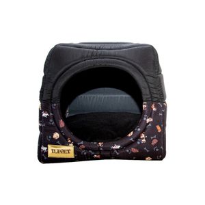 Cama Iglu e Toca Para Cachorro Luppet Luxo Preto Cachorro