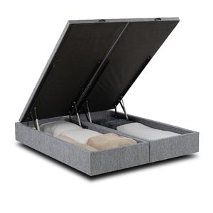 Box Casal Queen com Sommier Kappesberg BAU010 158x198cm Jacquard Cinza