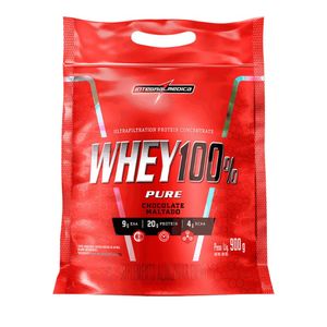 Whey Protein 100% Pure Integralmedica 907g Chocolate Maltado Refil