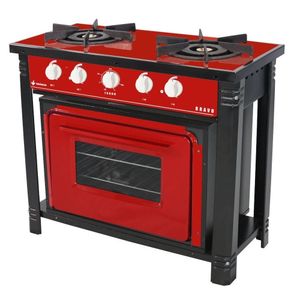 Fogão Industrial Venâncio BR2BF 2 Bocas com Forno Gás GLP Vermelho