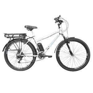 Bicicleta Elétrica Tke Track Aro 26 Branco e Azul