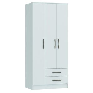 Roupeiro Moscou 4300A 3 Portas e 2 Gavetas Castro Branco Line