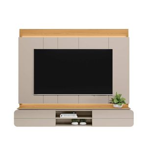 Painel Home Zurique Com Led Linea 810006095 Tauari e Off White Brilho