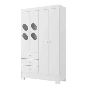 Guarda Roupas Infantil Ciranda Rodial 11GR4345 Branco Fosco