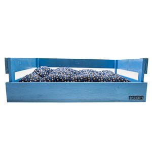 Cama Para Cachorro E Gato De Madeira Reaproveitada Luppet Azul