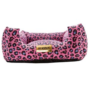 Cama para Cachorro Quadrada Impermeavel Luppet Oncinha Pink