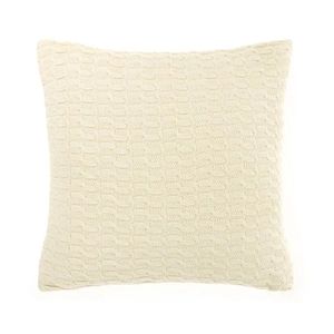 Almofada Lobato Giz Decorativa Quadrada Tricot - Karsten
