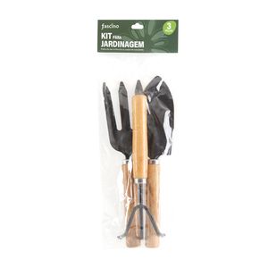 Ferramentas para Preparar e Plantar 3 Peças Dionysus Marrom Preto Fascino
