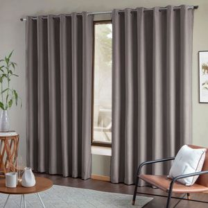 Cortina Blackout de Tecido Liso 4.00 x 2.30 Mts Vivalutex Lisboa Grafite