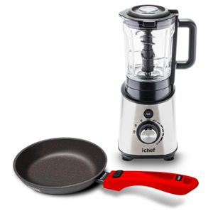 Multiprocessador Power Nutri Revolution e Panela Ichef Ultra Sauté Petit Vermelha 20cm