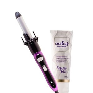 Kit Modelador de Cachos Automático Carol 28mm Bivolt  + Creme Protetor Térmico Cachos - Segredo Dela
