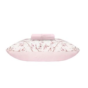 Jogo de Cama Solteiro Malha 2 Peças Aletex Rosa/Borboletas