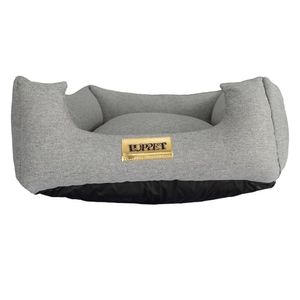 Cama Quadrada para Cachorro ou Gatos Super Luxo Luppet Cinza Urbano