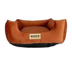 Cama Quadrada para Cachorro ou Gatos Super Luxo Luppet Laranja