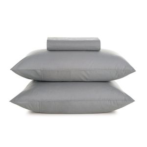 Jogo de Cama King Size Karsten 160 Fios 3 Peças Matiza Cinza