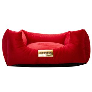 Cama Quadrada para Cachorro ou Gatos Super Luxo Luppet Vermelho
