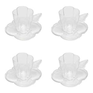 Conjunto com 4 Xícaras e Pires para Café Wolff Butterfly  80ml
