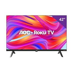 "Smart TV 42"" AOC Full HD DLED 42S5045/78G com Processador Quad Core, Sistema Operacional Roku, HDMI e USB"