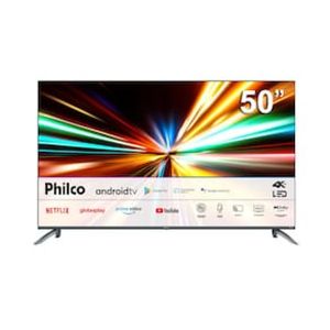 "Smart TV 50"" Philco Ultra HD 4K DLED PTV50G7EACGB com Sistema Operacional Google TV, Processador Quad Core, HDR e Dolby Audio"