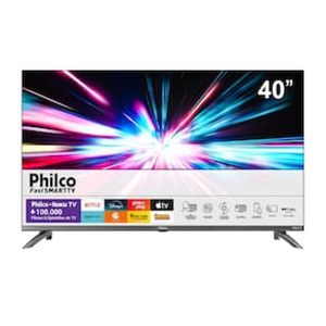 "Smart TV 40"" Philco Full HD LED PTV40M9GR2CGB com Sistema Operacional Roku TV, Dolby Audio, Processador Quad-Core, Entradas USB e HDMI"
