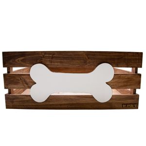 Caixa Organizadora Pet Luppet Com Madeira Reaproveitada Marrom