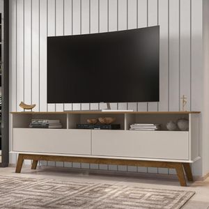 Rack para TV até 65 Polegadas com Nichos e 2 Portas Retrô Multimóveis CR45291
