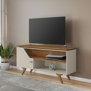 Rack para TV até 50 Polegadas com Nichos e 1 Porta Multimóveis CR45297