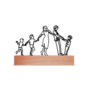 Escultura de Mesa, Casal 3 Filhos