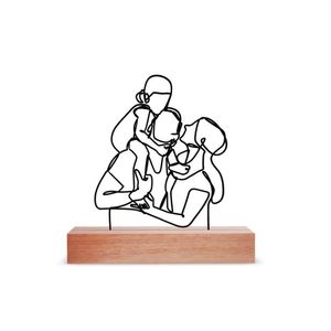 Escultura de Mesa, Casal e Filha