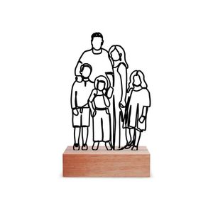 Escultura de Mesa, Casal 2 Filhas 1 Filho