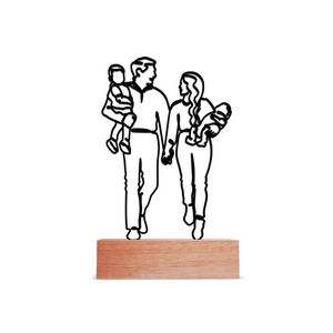 Escultura de Mesa, Casal 2 Crianças