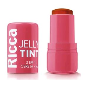 Blush Multifuncional Em Bastão Ricca Jelly Tint 3 Em 1 Cereja 5g