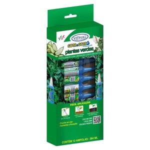 Fertilizante Gota A Gota Plantas Verdes Vithal - 12 Ampolas