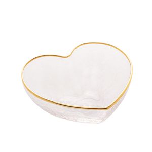 Centro de Mesa Coração com Borda Dourada 12cm - Etilux