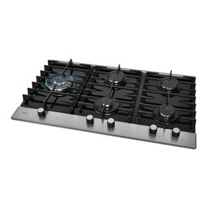 Cooktop a Gás 5 Bocas Bivolt Tripla Chama Platinium Mesa de Vidro - Fischer