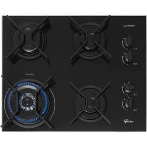Cooktop a Gás 4 Bocas Fit Line Trempe Iron - Fischer