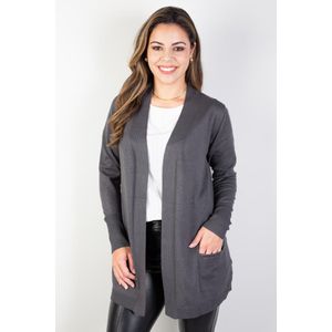 Cardigan de malha alongado feminino 85096