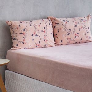 Jogo de Lençol e Fronha Casal Bella Enxovais Plush 3 Peças Kyra