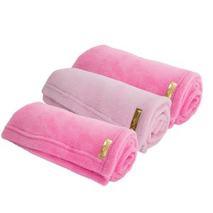 Mantinhas para cachorro e gato com 3 unidades , manta cobertor de pelo Rosa