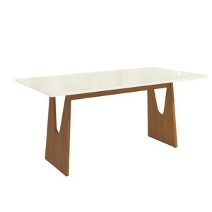 Mesa de Madeira Maciça Mila Kappesberg Carvalho e Off White