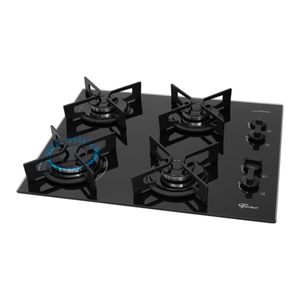 Cooktop a Gás 4 Bocas Fit Line Trempe Iron Bivolt - Fischer
