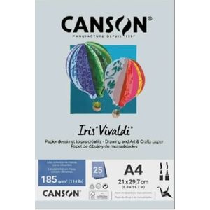 Papel de desenho Iris Vivaldic A4 Cinza 25 FLS 185 g - Canson