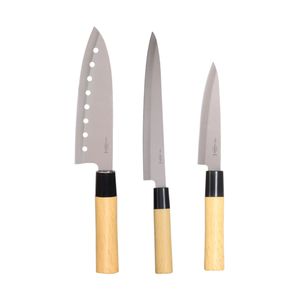Faca Samurai CJ - Conjunto com 3 Peças