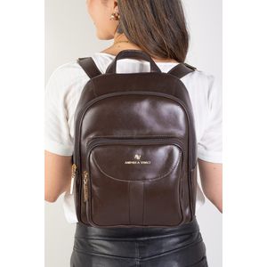 Mochila pequena feminina em couro italiano Angelina