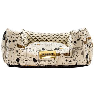 Cama para Cachorro Quadrada Impermeavel Luppet Bege Pets