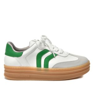 Tênis Via Marte Feminino Casual 156-001 Branco Verde