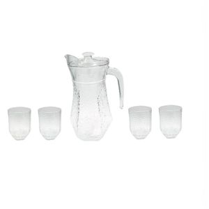 Conjunto Jarra de Vidro 1.5L com 4 Copos N2445371 - Quanhe